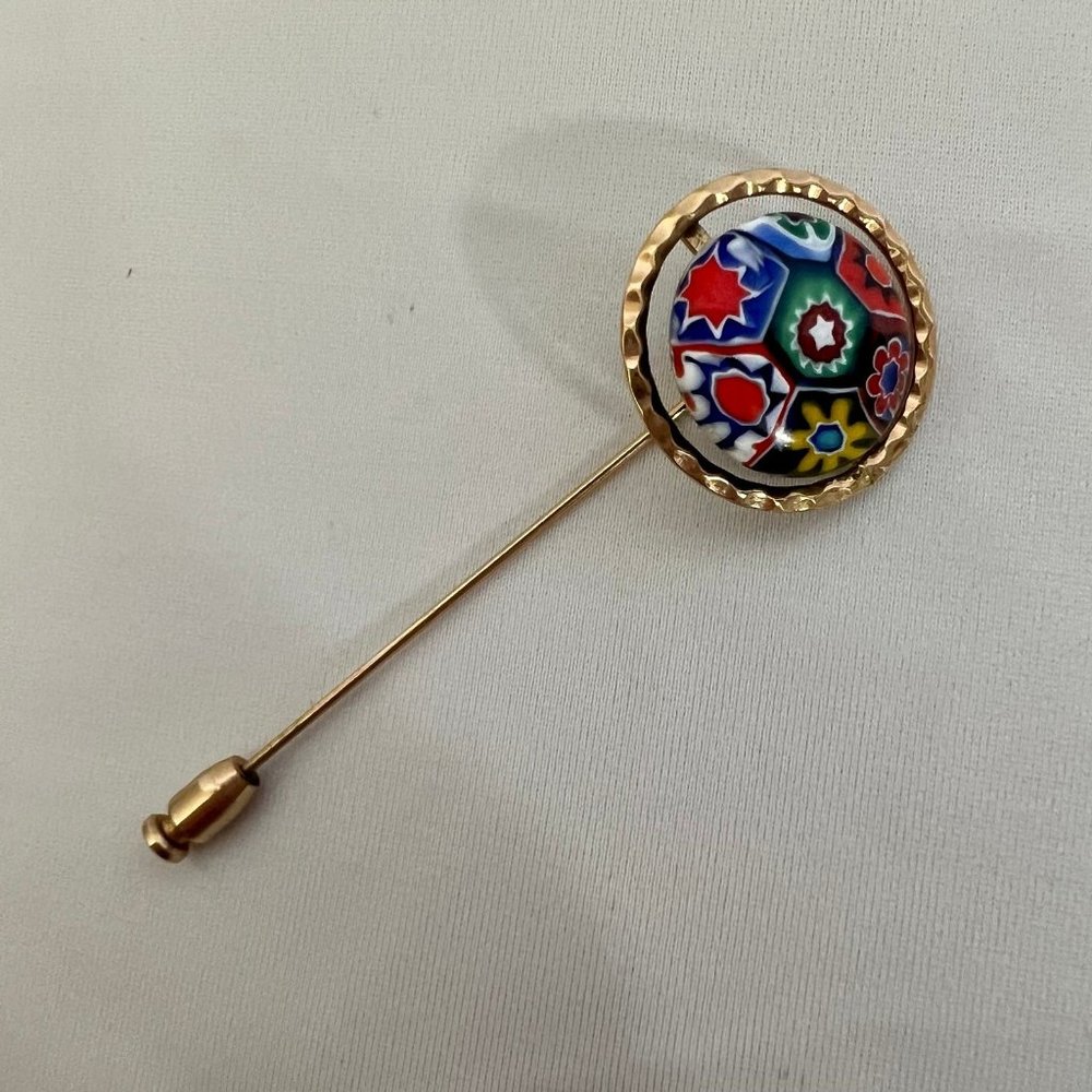 12 K Goldfilled Signed XO Vintage Art Estate Stick Hat Pin